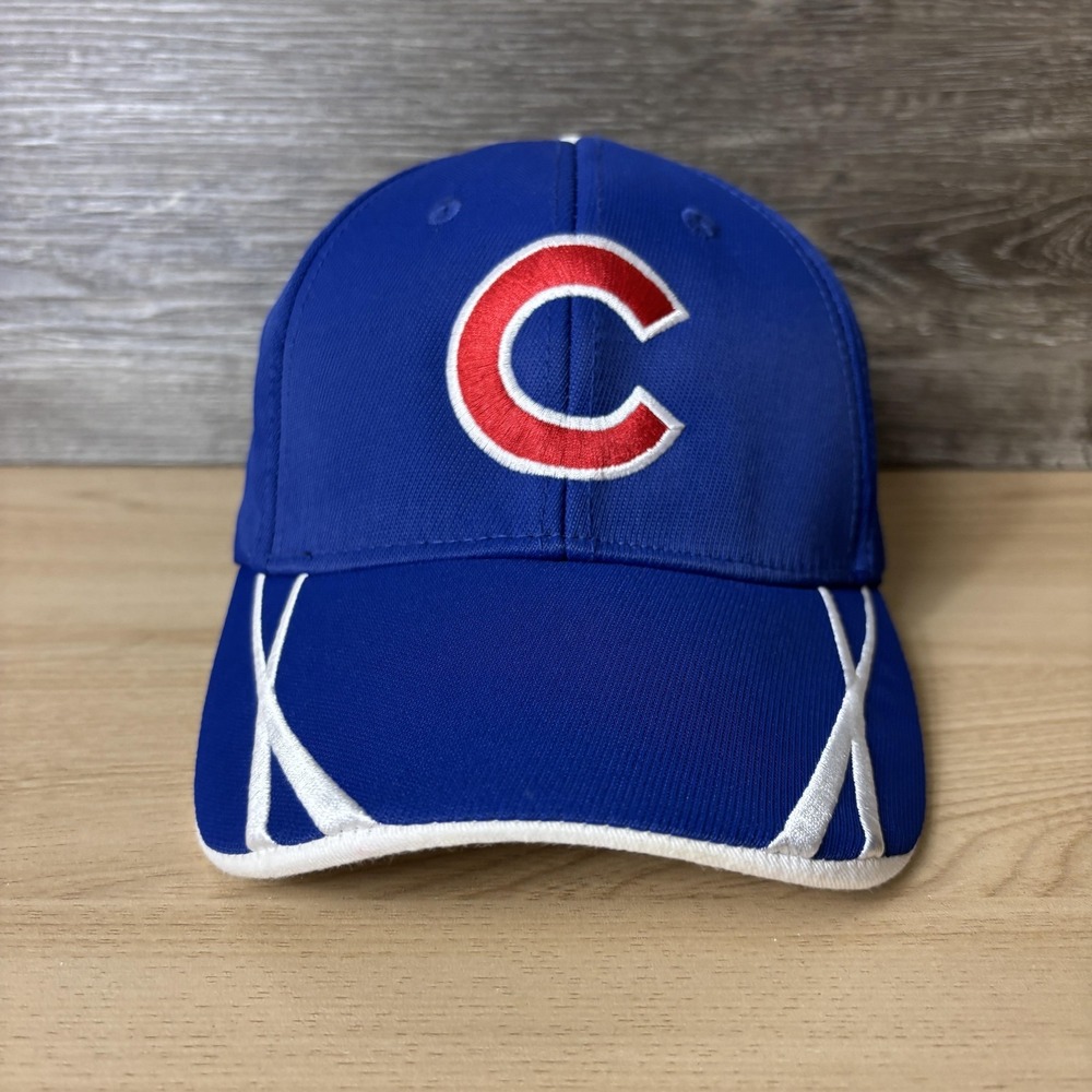 Chicago Cubs Hat Cap Strap Back Mens One Size Blue MLB Baseball Embroidered